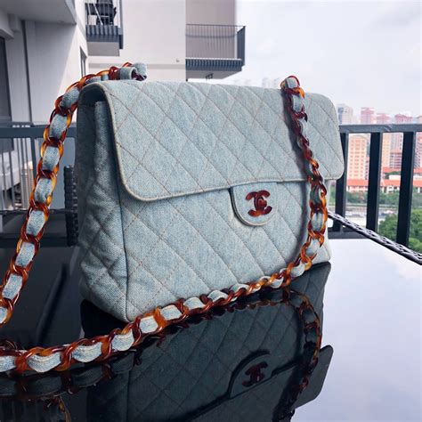 chanel denim vintage bag|authentic vintage chanel handbags.